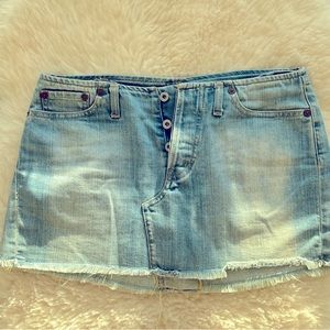 Replay Distressed Jean skirt